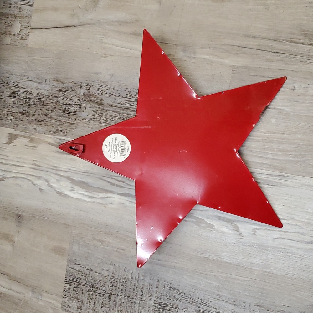 Red Metal Star Wall Decor - Picture 3 of 7